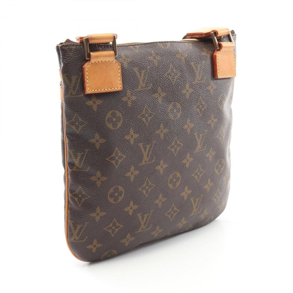Louis Vuitton Brown Monogram Bag Shoulder Canvas Leather Bosphore